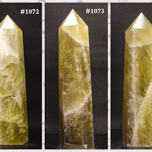 LARGE Natural lemon citrine tower/point/collection/home decor/healing/meditation/worry stone/crystal obelisk/polished/super chakra/RARE
