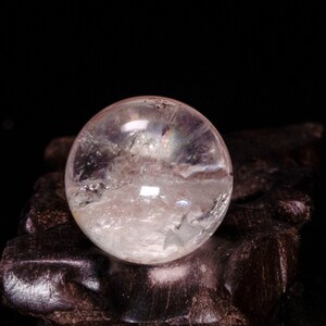 Rainbow Clear Phantom Quartz Sphere Included Garden Crystal ball/Scenic Quartz/Lodalite/Crystal Necklace/Gift for Girlfriend/Pendants