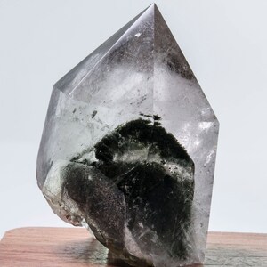 Natural Green Phantom Quartz Tower/Clear Quartz Point/Lodolite Included Garden Phantom Quartz Point/Crystal Specimen/Jewelry/Chakra/Reiki