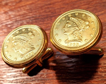 Fantasy Novelty Coin Medal 1854 Twenty Dollar Gold Plated