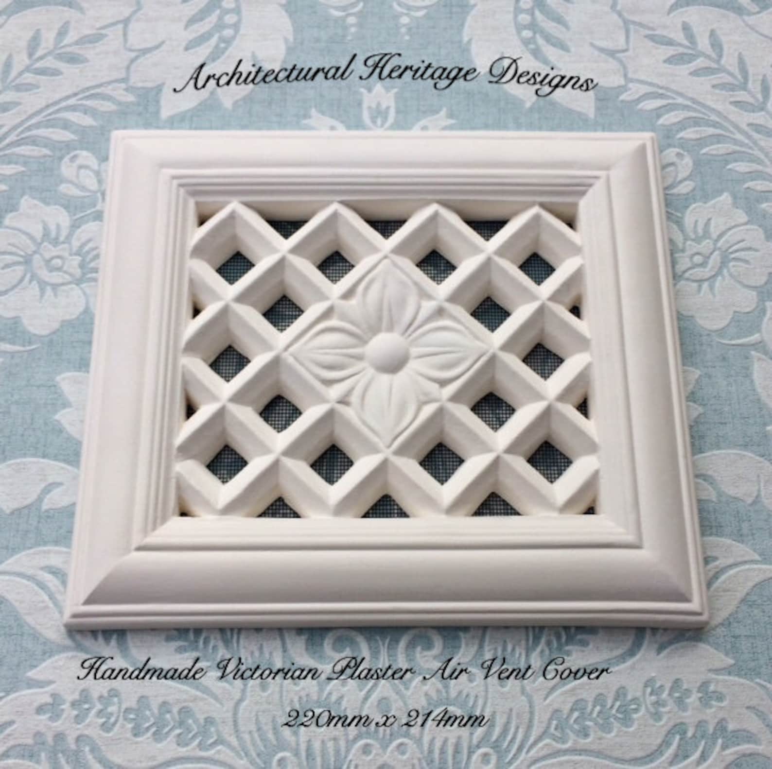 Decorative Handmade Victorian Plaster Air Vent Cover 240mm X Etsy