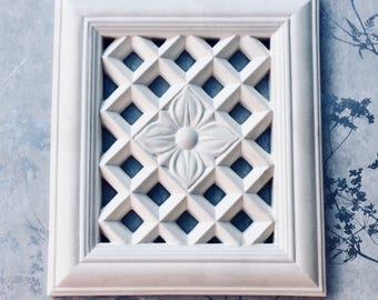 Decorative Handmade Victorian Plaster Air Vent Cover - 240mm x 214mm