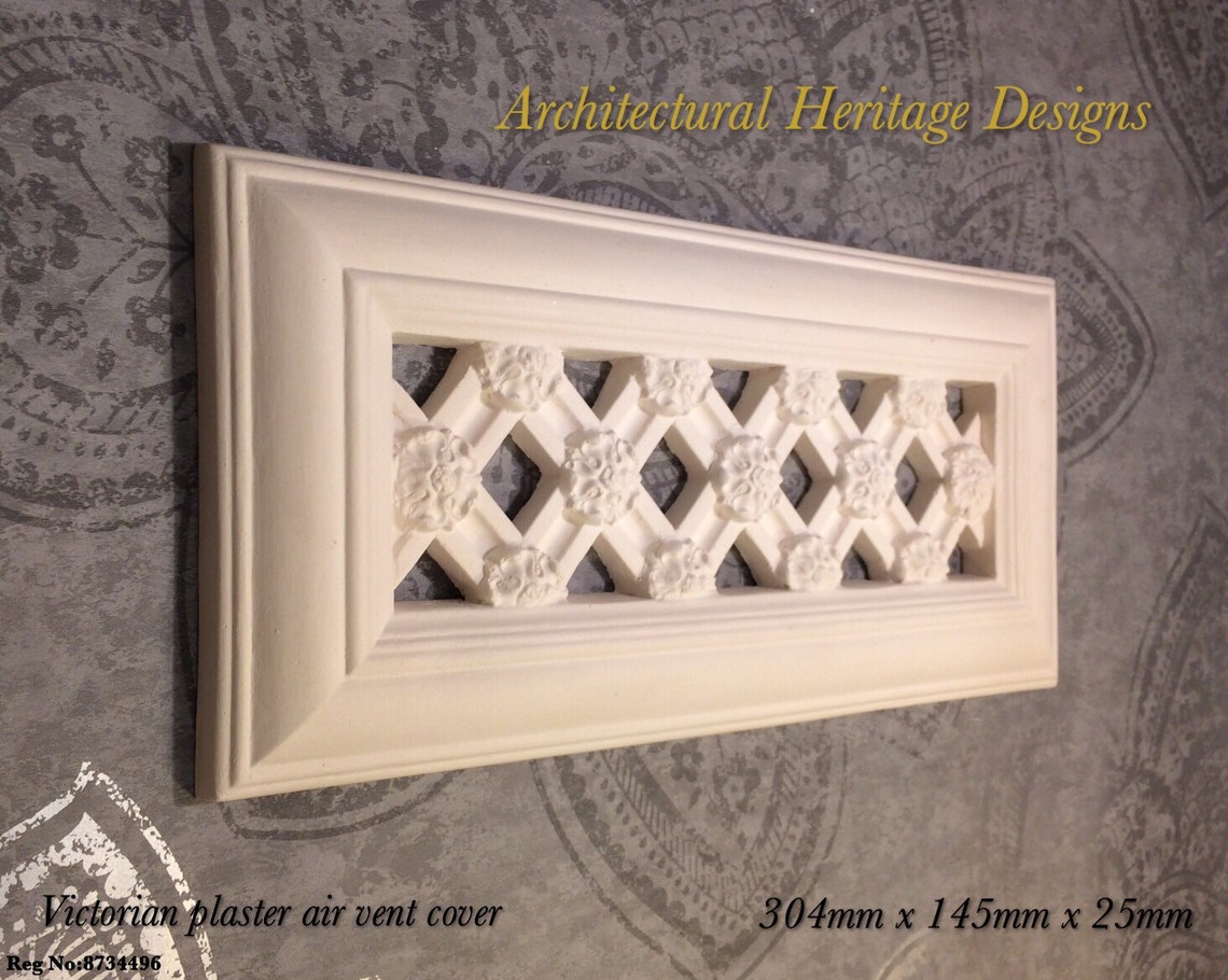 Decorative Victorian Plaster Air Vent Cover 304mm X 145mm Etsy UK