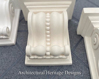 1 x Scroll & Bead Corbel - H175mm x W163mm x D90(One Corbel)