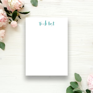 To-do List. To-do Notepad. Modern Notepad. Writing Pad. Minimalist. Stationery. 5x7 Notepad.