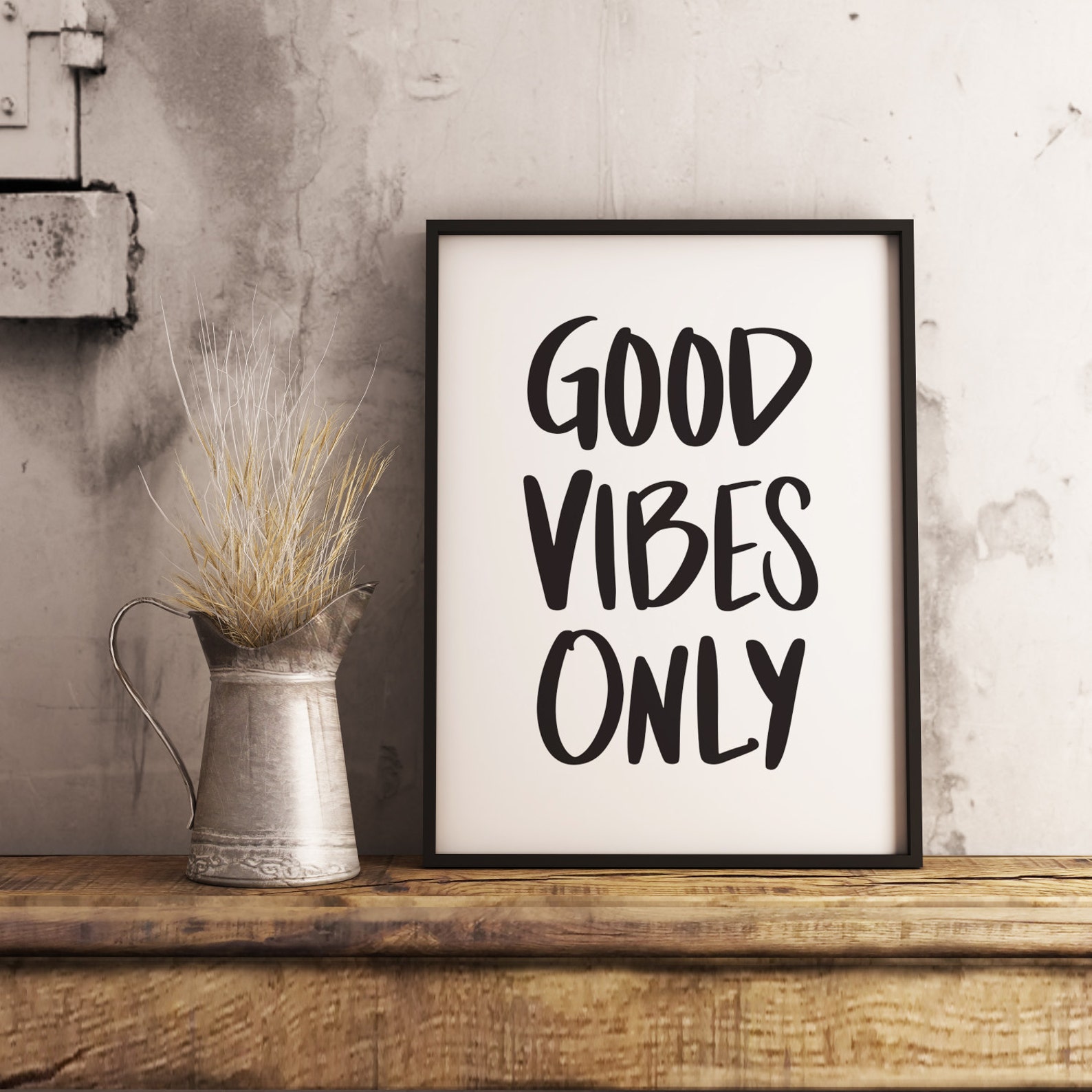Good Vibes Only Art Print Wall Art Decor Digital Etsy