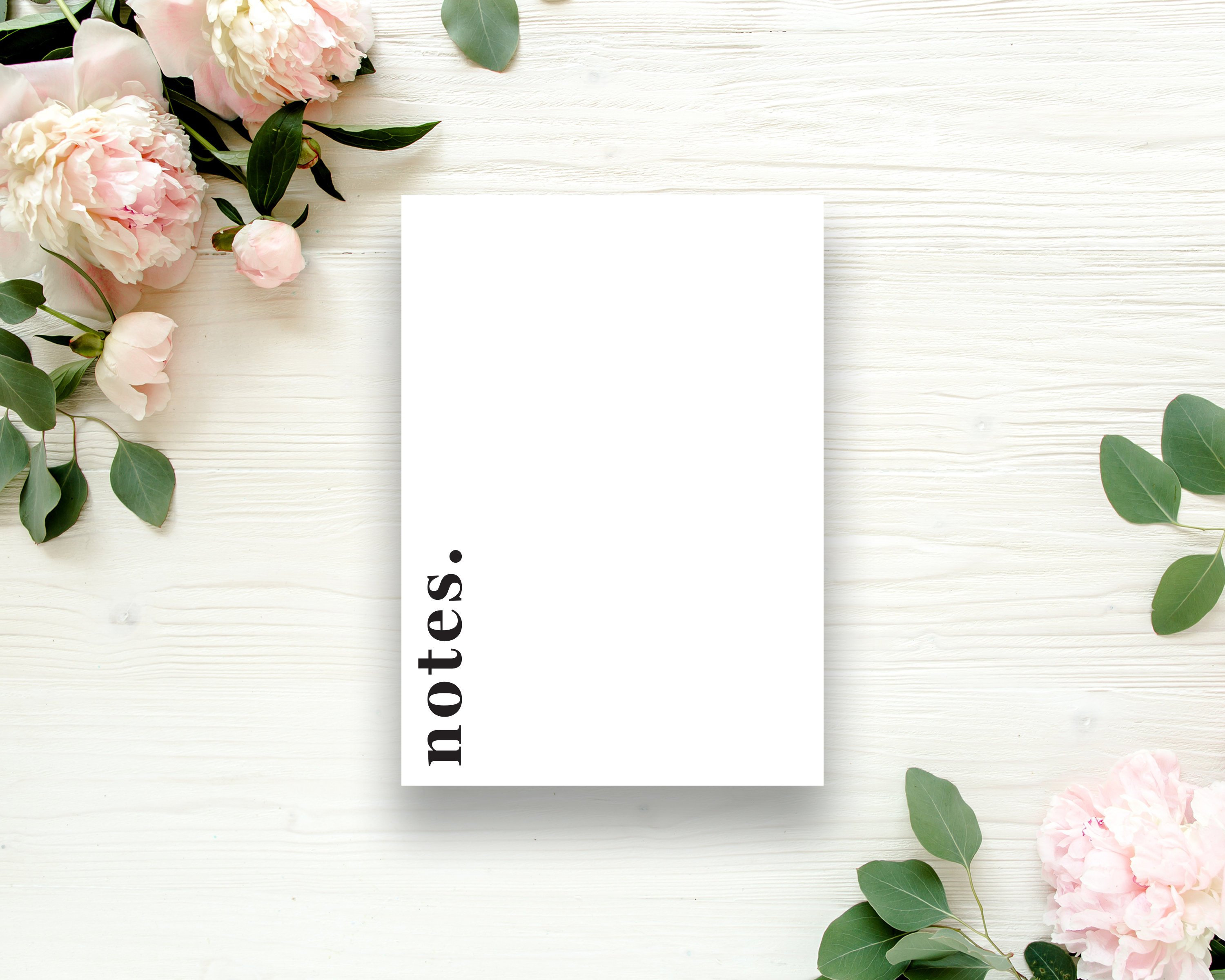 Notepad | Notes | Modern Notepad | Writing Pad | Minimalist | Stationery | 5x7 Notepad | Black Text