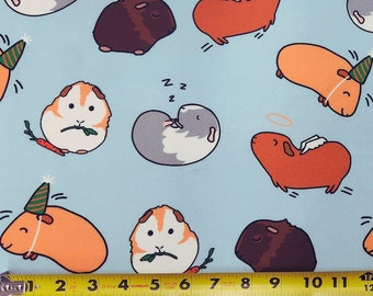 2.5 Yards (65"x95") PRE-CUT Fleece Fabric 65 inch width - Piggie Party