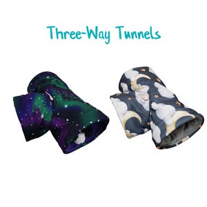 Fleece Tunnel for Guinea Pigs, Hedgehogs, Ferrets - Stay Open Hideout - Guinea Pig Bed