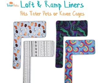 Loft and Ramp Fleece Liner for Tater Pets or Kavee C&C Cages
