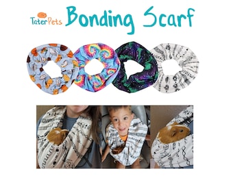 Fleece Bonding Scarf for guinea pigs, rabbits, ferrets, sugar gliders, hedgehogs, chinchillas, rats, hamsters, gerbils, and other small pets