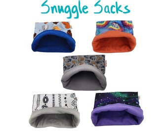 Fleece Snuggle Sack - Cuddle Sack - Sleep Sack - Burrow Bag - For guinea pigs, hedgehogs, bearded dragons, ferrets, and other small pets!