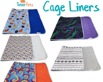 Fleece Cage Liners with Absorbent Layer; For guinea pigs, hedgehogs, and other small pets! Midwest, C&C, Tidy Mat