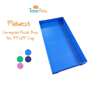 Coroplast Base for 24&quot;x47/48&quot; Cage or Midwest Guinea Pig Cage - Replaces the Canvas - Pre Scored Corrugated Plastic- Guinea Pigs, Hedgehogs
