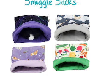 Guinea Pig Fleece Snuggle Sack - Cuddle Sack - Sleep Sack - Burrow Bag