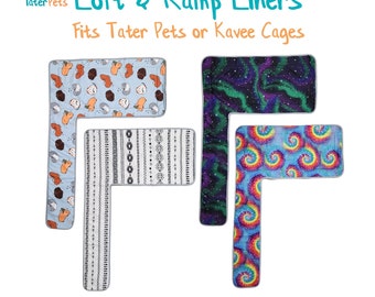 Loft and Ramp Fleece Liner for Tater Pets or Kavee C&C Cages