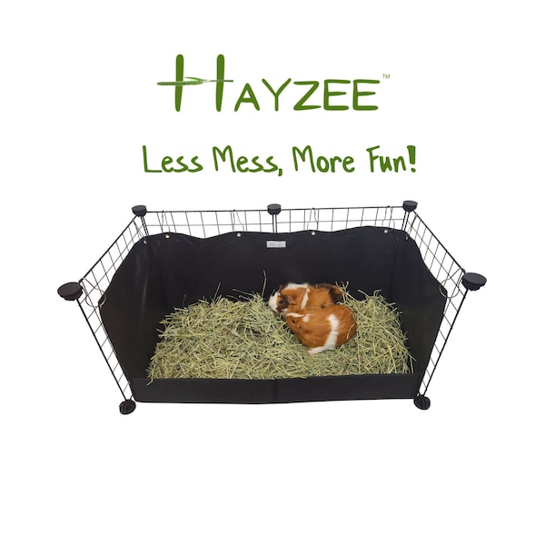 Support à foin Hayzee : favorise le creusement naturel des terriers, moins de dégâts, imperméable - Support à foin pour cochons d'Inde et lapins ! Cage Midwest C&C