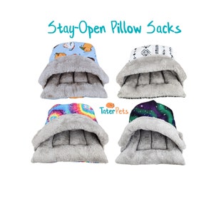 Stay Open Pillow Snuggle Sack for Guinea Pigs, Hedgehogs, Ferrets, and other Small Pets!