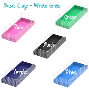 Guinea Pig 2x5 Panel C&C Cage Complete Cage Kit with Grids, Pre Scored Coroplast, and Connectors For Guinea Pigs, Hedgehogs, and Tortoise image 4