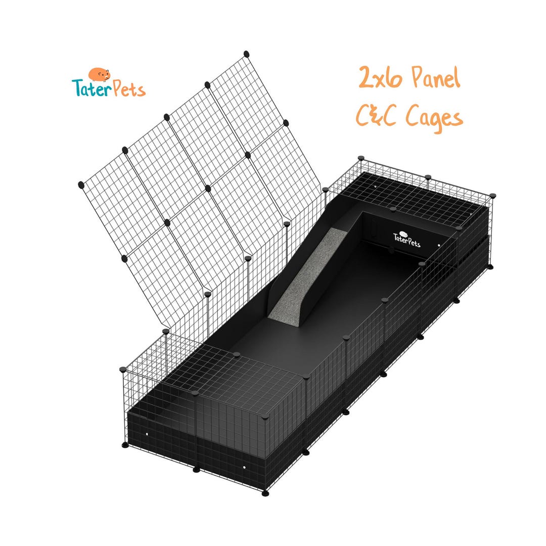 Guinea Pig 2x6 Panel C&C Cage Complete Cage Kit With Grids