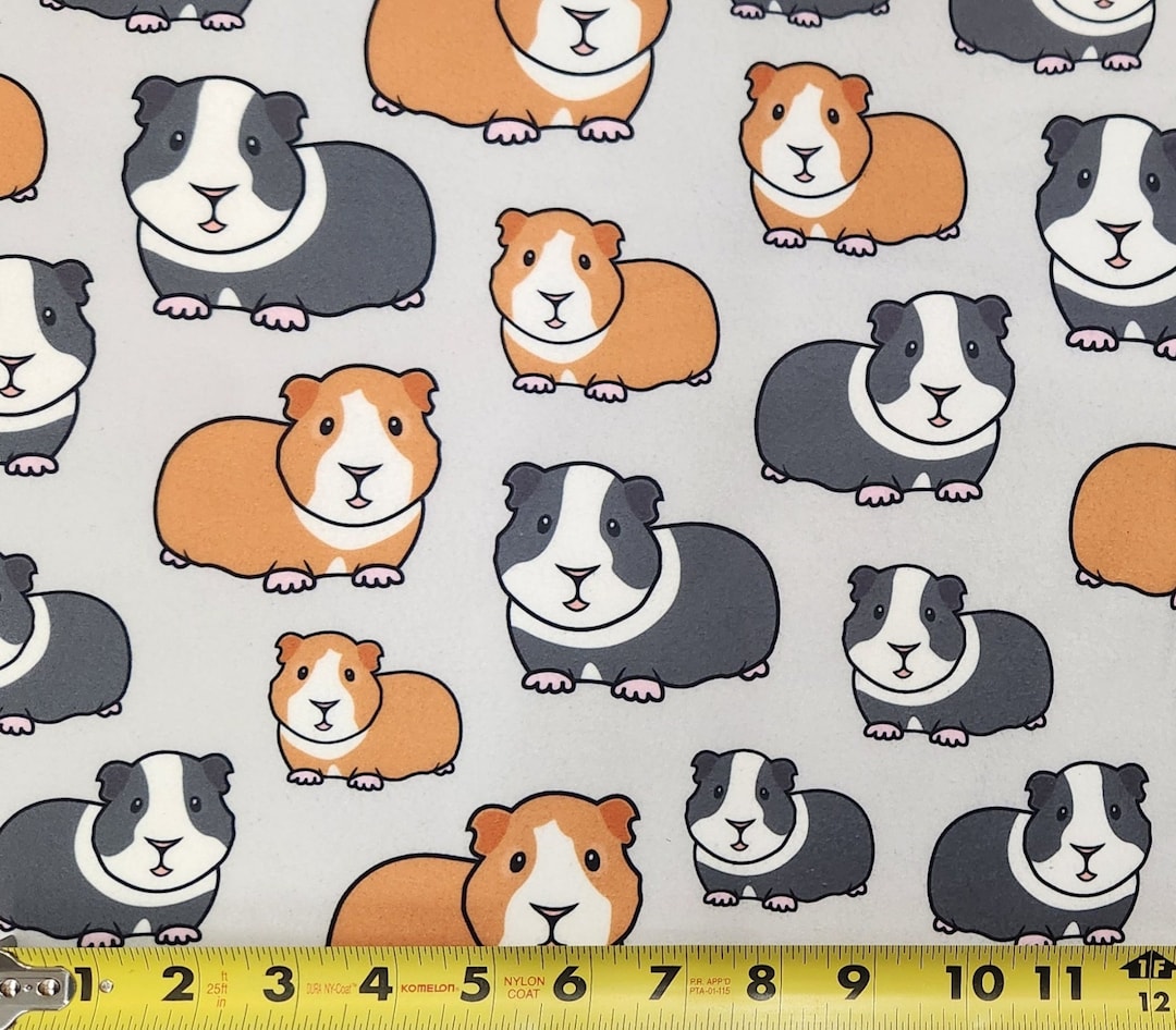 2.5 Yards (65"x95") PRE-CUT Fleece Fabric 65 Inch Width - Guinea Pigs ...