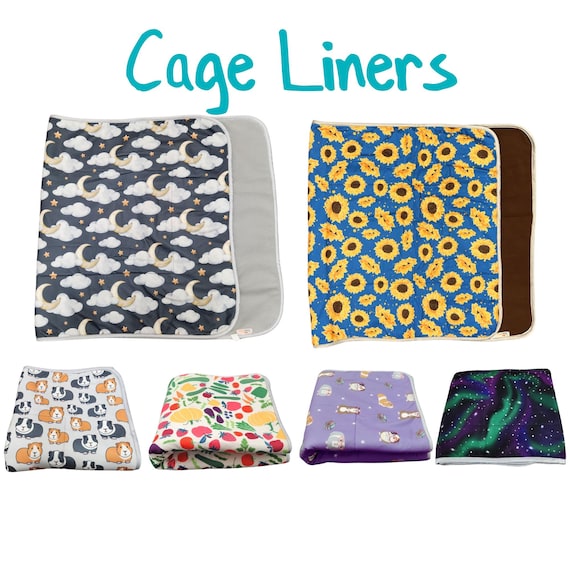 Fleece Cage Liner with Absorbent Layer - Guinea Pig Small Pet Bedding
