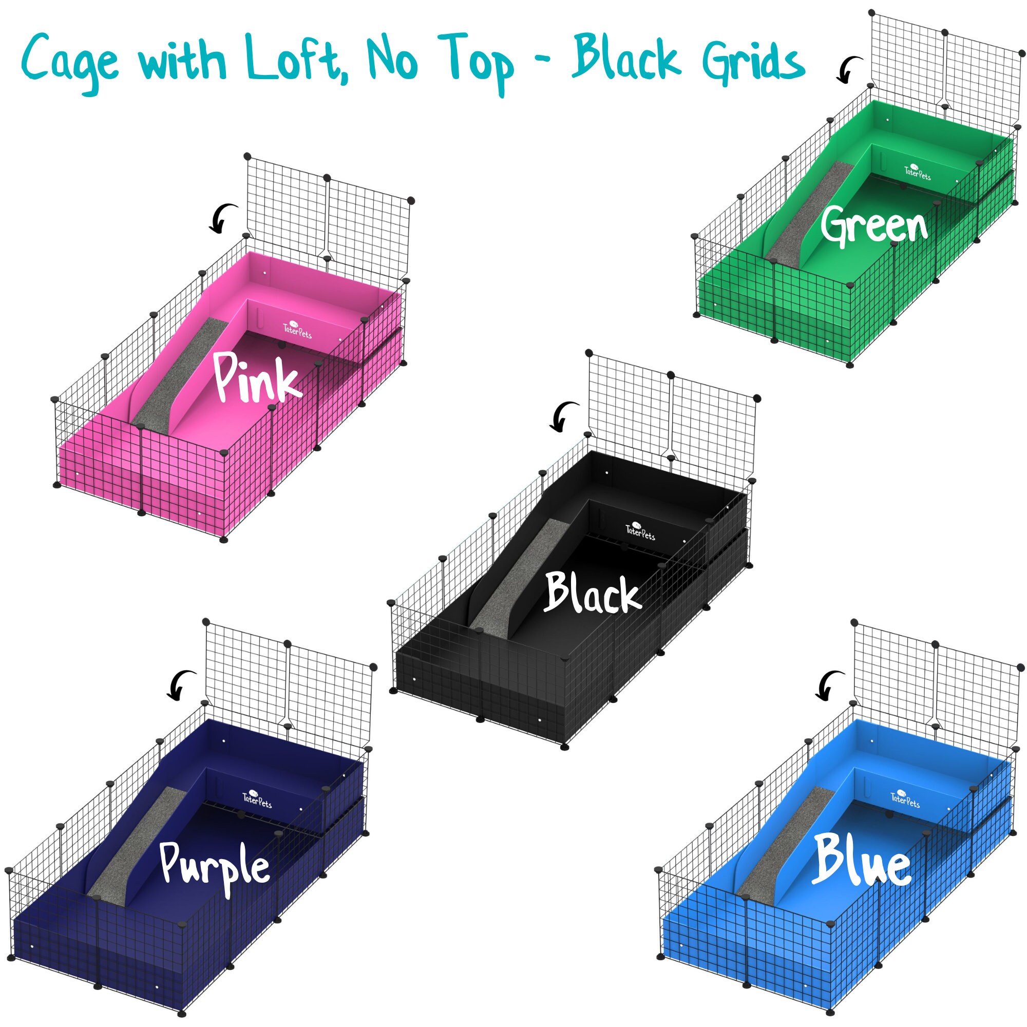 Guinea Pig 2x4 Panel C&C Cage - Complete Cage Kit With Grids