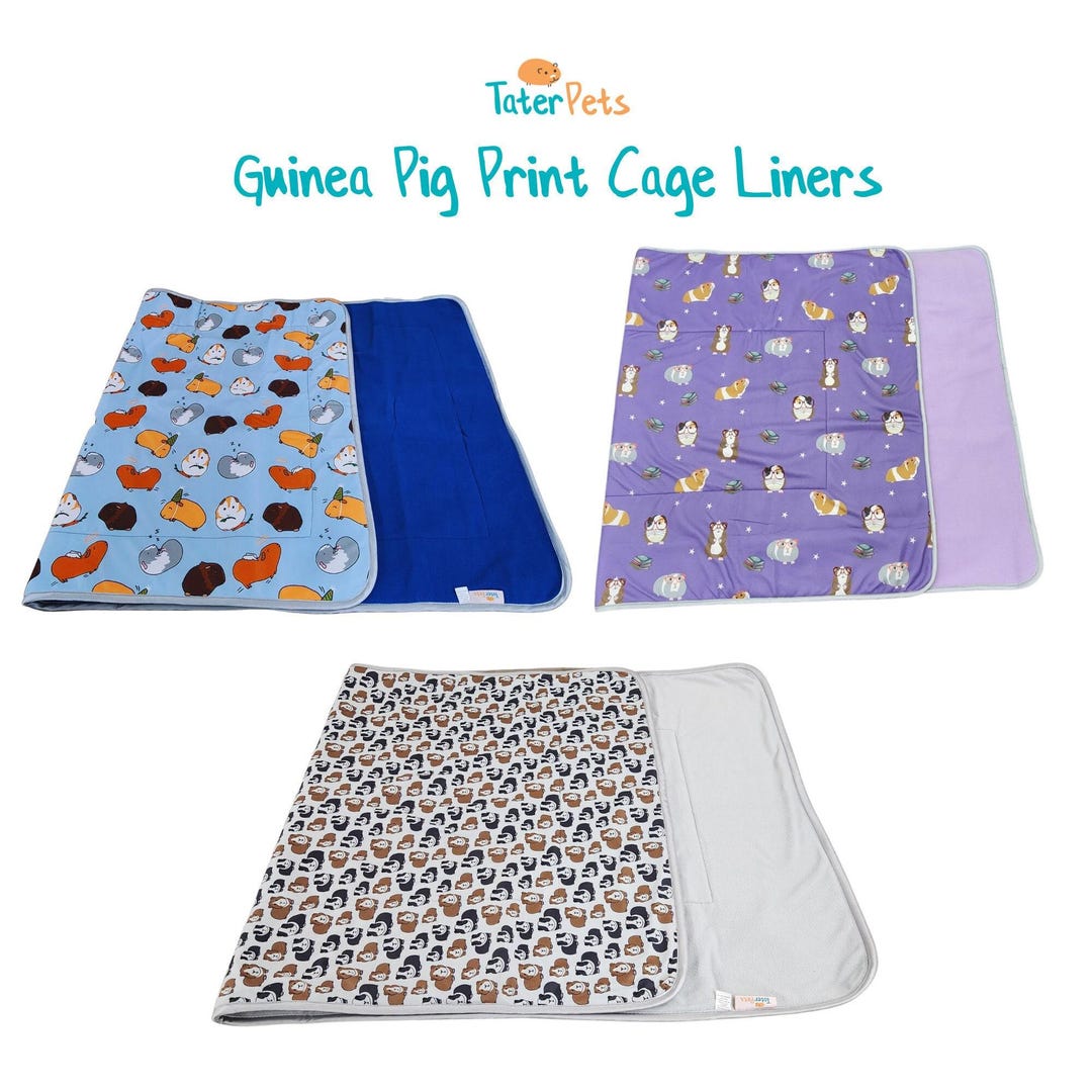 Fleece Cage Liners With Absorbent Layer; for Guinea Pigs, Hedgehogs ... - Guinea Pig Fleece Liners With Double Layer Protection