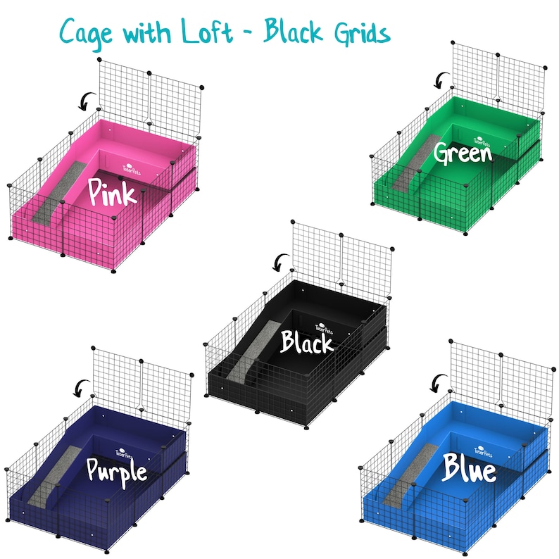 Guinea Pig 2x3 Panel C&C Cage Complete Cage Kit with Grids, Pre Scored Coroplast, and Connectors For Guinea Pigs, Hedgehogs, and Tortoise image 7