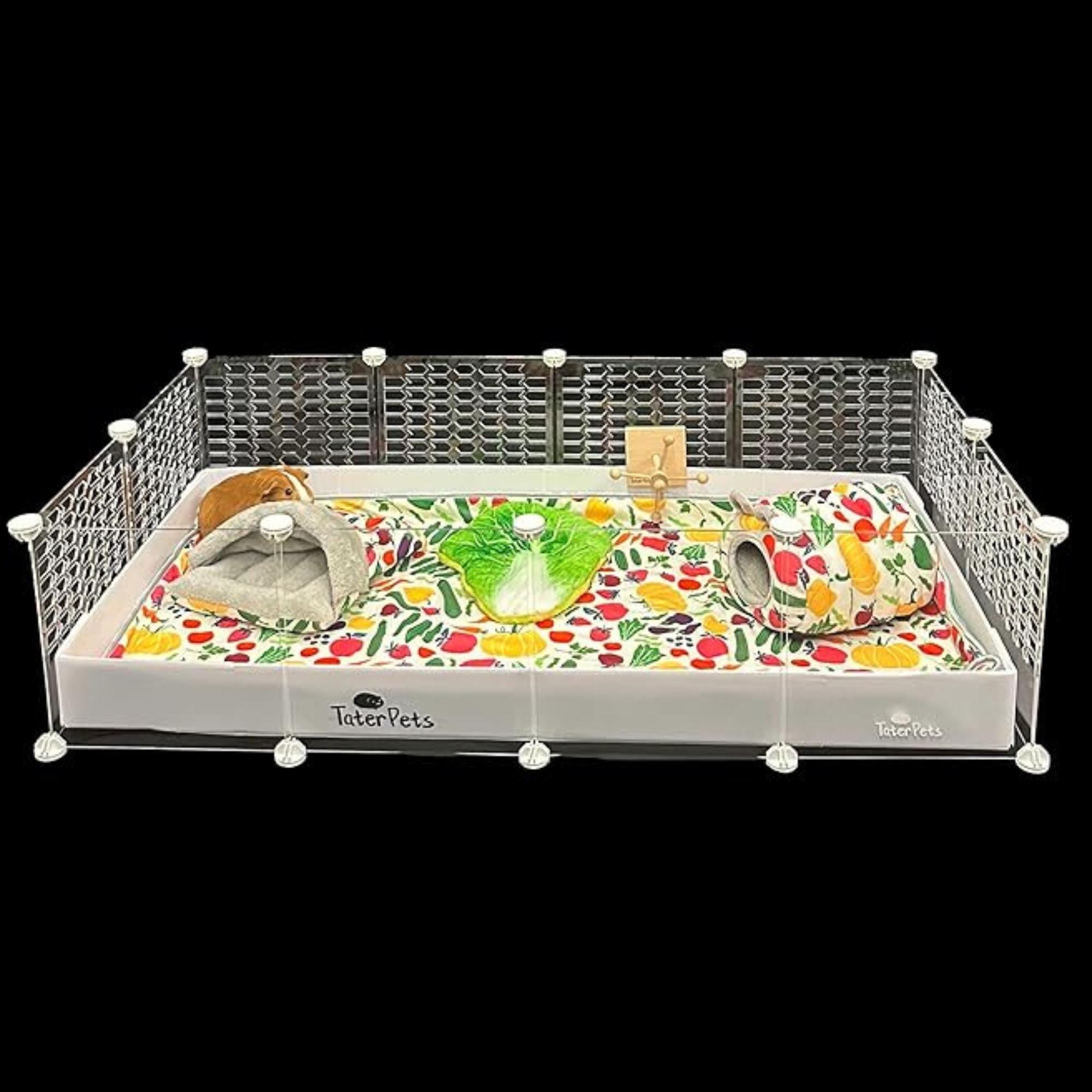 Acrylic Panel 24"x48" Cage for Guinea Pigs- Cage Kit with Panels, Pre Scored Coroplast, and Connectors