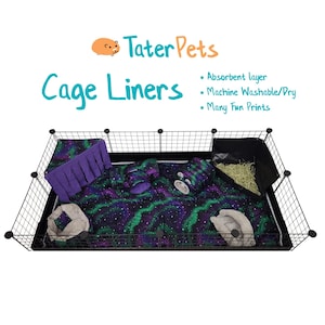 Fleece Cage Liner with Absorbent Layer - Guinea Pig Small Pet Bedding