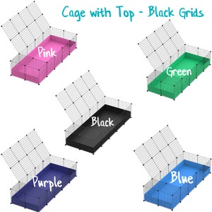 Guinea Pig 2x5 Panel C&C Cage Complete Cage Kit with Grids, Pre Scored Coroplast, and Connectors For Guinea Pigs, Hedgehogs, and Tortoise image 5