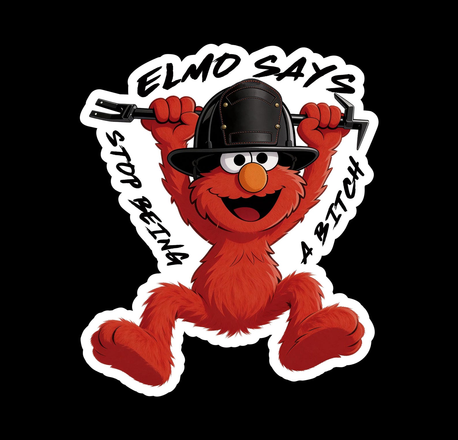 Sad Elmo Sticker Elmo Says (two Decals 3