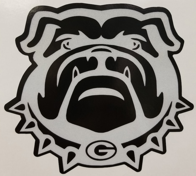 Reflective University of Bulldogs decal sticker Etsy