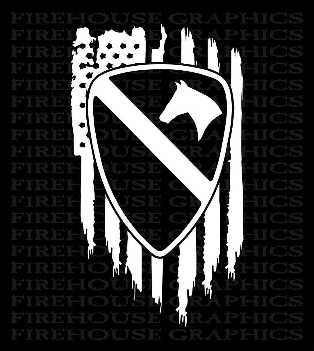 1st Cav Cavalry Division Us Army American Flag Veteran Sticker - Etsy
