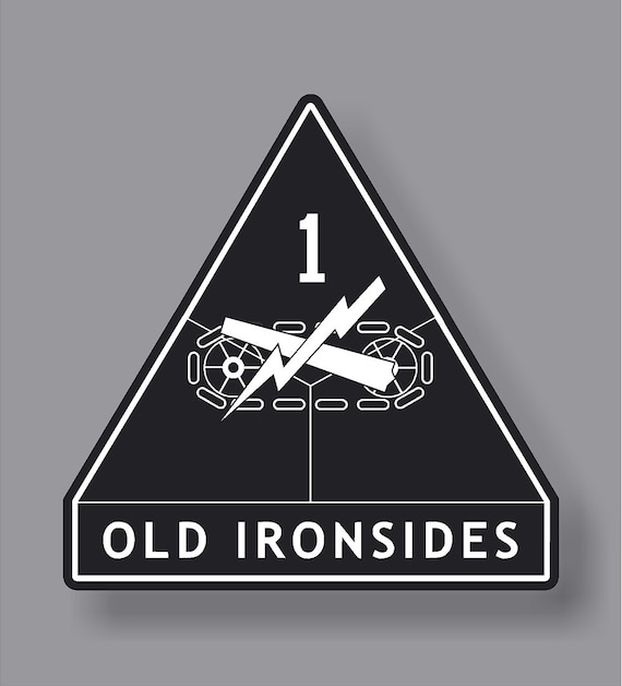 1st ARMORED DIVISION OLD IRONSIDES Vinyl Decal Sticker