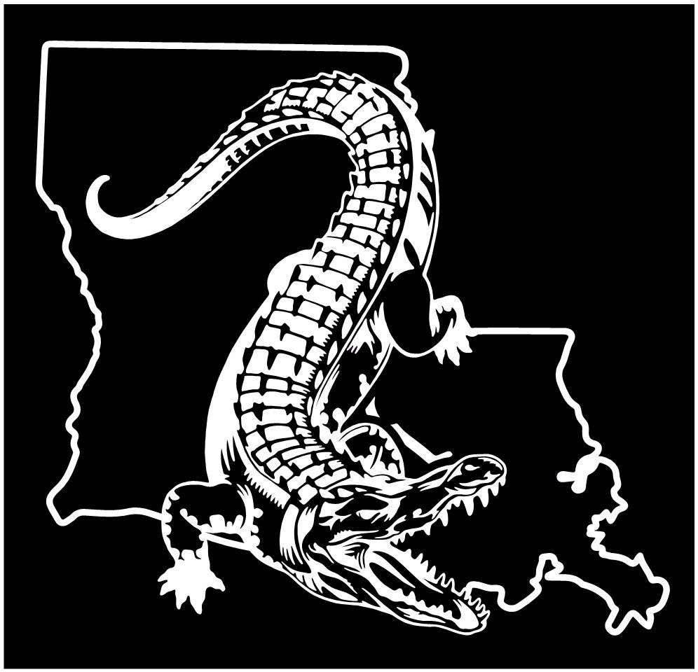 Louisiana Gator alligator fishing decal sticker vinyl Etsy