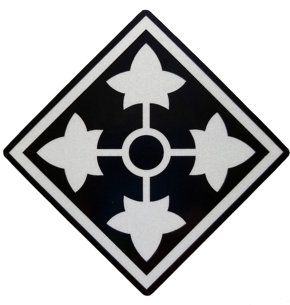 4th Infantry Division Army Ivy American Flag sticker decal