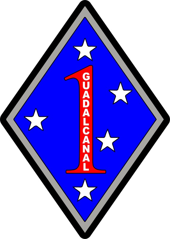 Reflective 1st Marine Division 1st MARDIV vinyl die cut Etsy