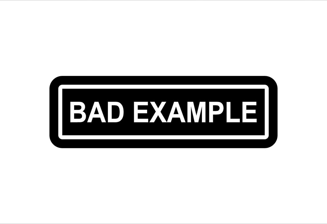 Bad Example (two Decals 3") Sticker - Etsy