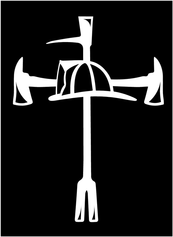 Firefighter Maltese Cross Halligan Hooligan Fire Axe Vinyl Etsy
