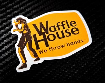 Wafflehouse We Throw Hands 2 pack (1.5"x 2.5")