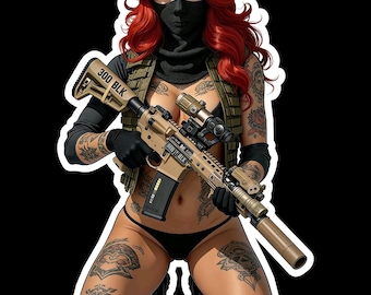 Tactical Red (two decals 3") Sticker