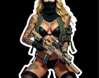 Tactical Blonde (two decals 3") Sticker