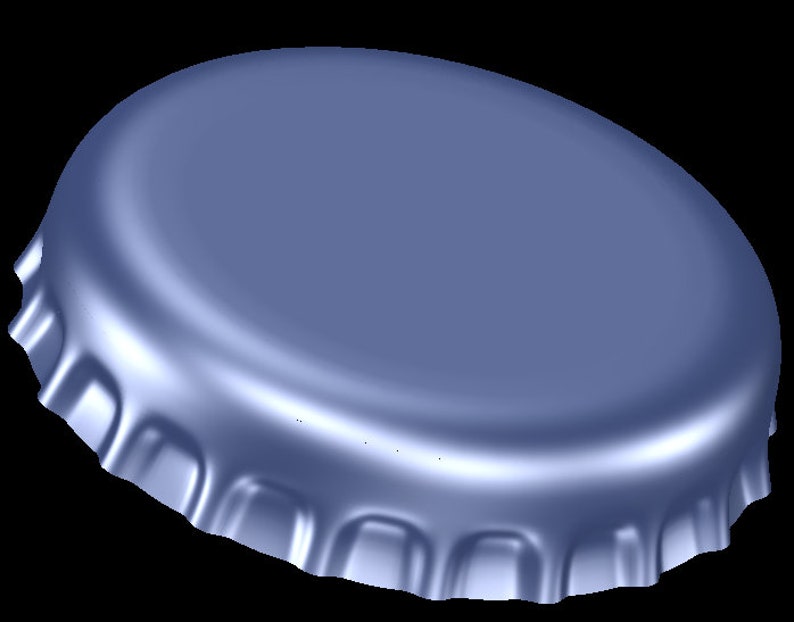 Puede incluir: Un tap&oacute;n de botella plateado con un borde texturizado.