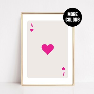 Hartenaas Card Lucky Girly Bar Cart Decor Art Roze Preppy Collegekamer Prints Trendy Funky Ingelijste Dorm Ingelijste Posters of Canvas of Digitaal