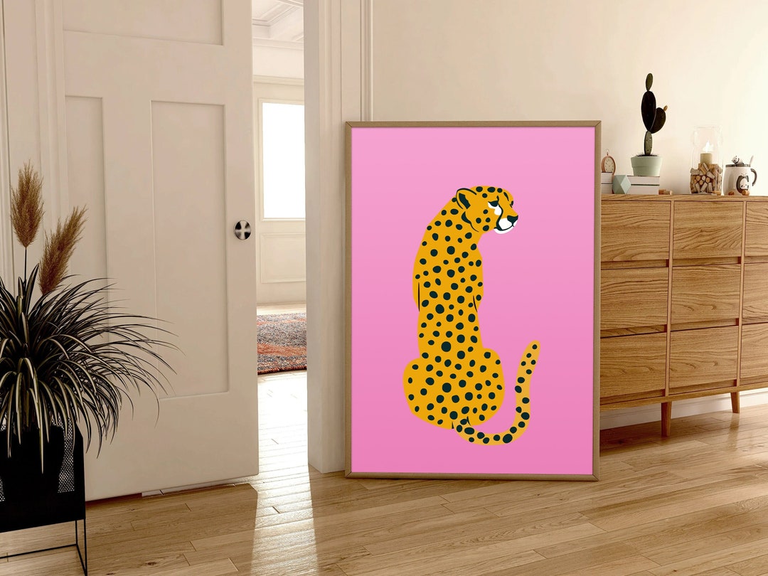Pink Cheetah Print Leopard Animal Preppy Poster Trendy Maximalist ...