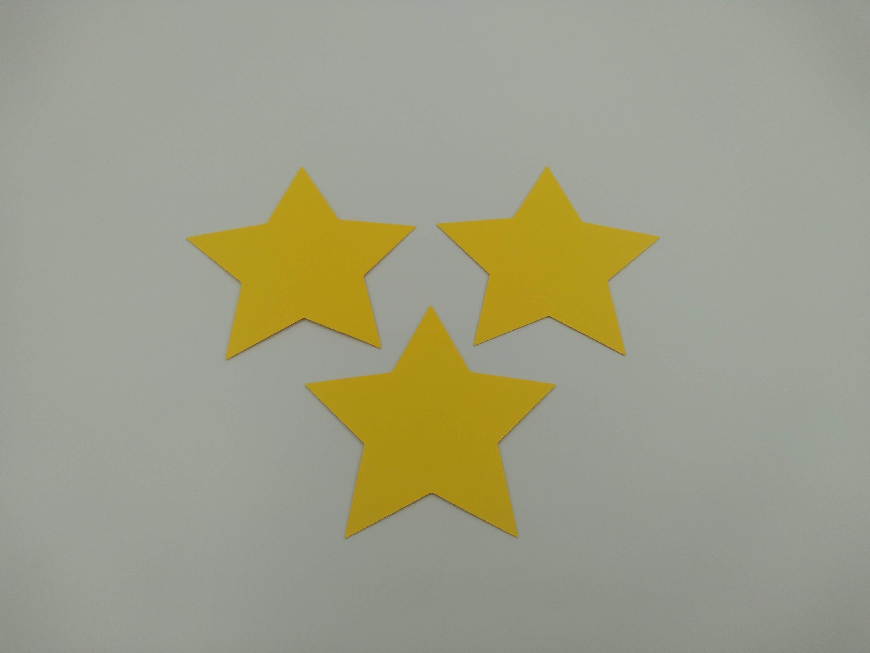 Rainbow Set of Die Cut Out Shaped Stars Cardstock Blank 