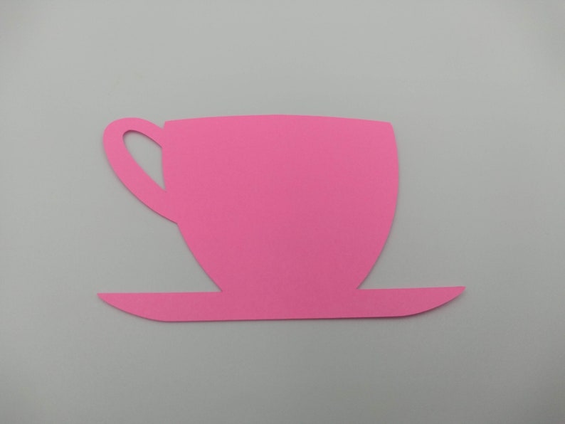 Tea Cup Die Cuts 25 Pieces Tea Cup Cut Outs Tea Party Etsy