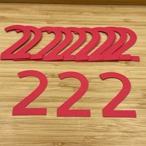 Number 2 Die Cuts, 25 Pieces, Number 2 Cut Outs, Number Die Cuts, Number Cut Outs, Bulletin Board Numbers, Card Making, 2nd Birthday Decor